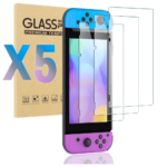 Lamina De Vidrio para Nintendo Switch Pack De 5 Unidades