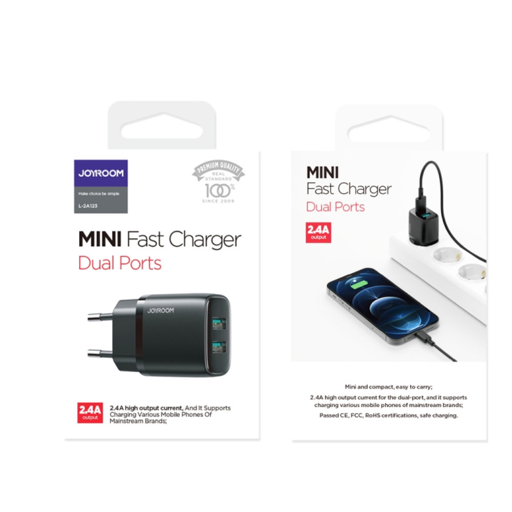 Cargador de celular carga rapida joyroom L2A123 Negro 1