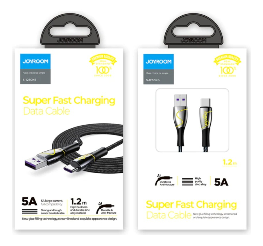 Cable Carga Rápida Usb A Usb Tipo C 5a 1,2m Joyroom S-1250k6 6 D 863521 MLC72796838440 112023 F