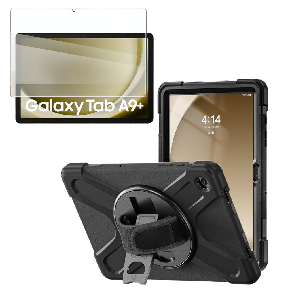 Funda Antigolpes mas lamina de vidrio para tablet Samsung A9 Plus