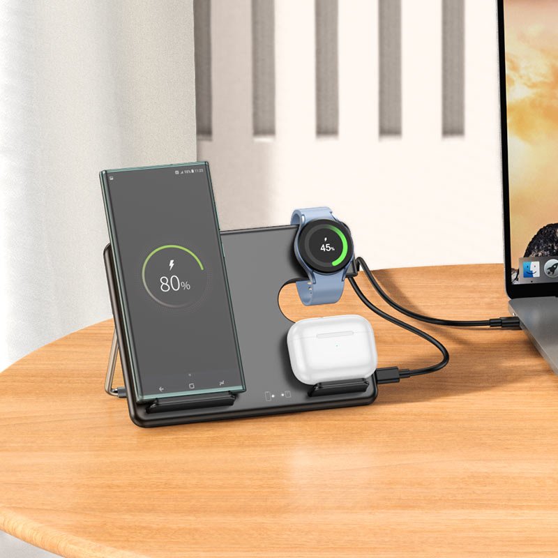 hoco cq2 flash 3in1 wireless fast charger sam watch overview