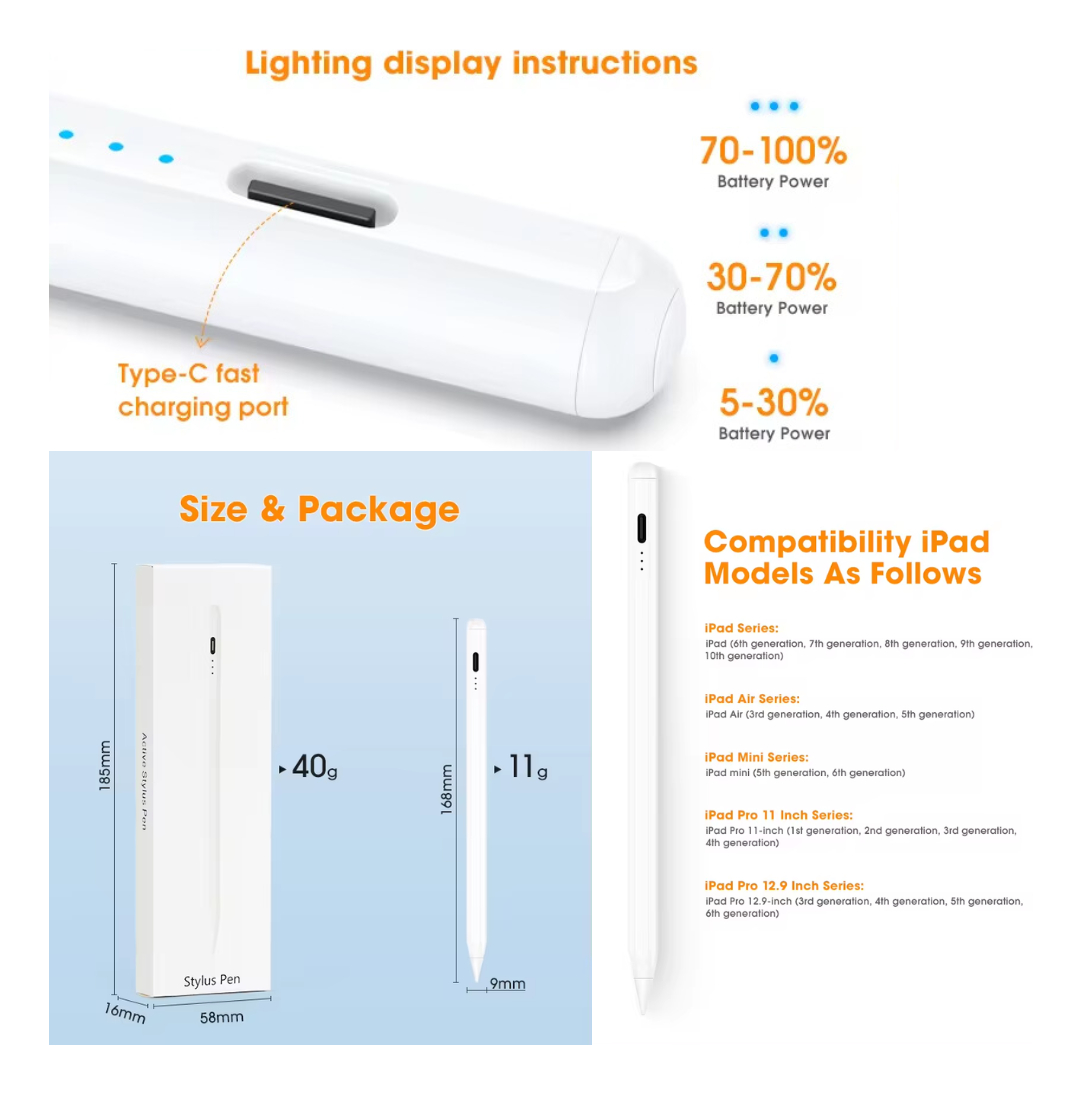 Lápiz Para iPad- Lápiz Compatible Con iPad Air - iPad Pro 4 D 732348 MLC79236233209 092024 F